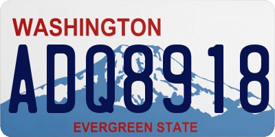 WA license plate ADQ8918