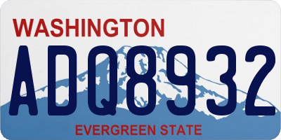 WA license plate ADQ8932