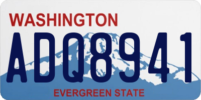 WA license plate ADQ8941