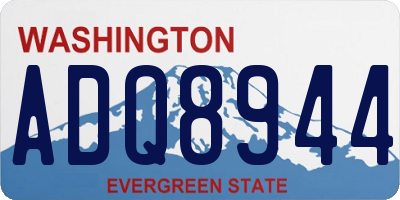 WA license plate ADQ8944