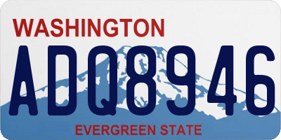 WA license plate ADQ8946