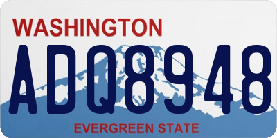 WA license plate ADQ8948