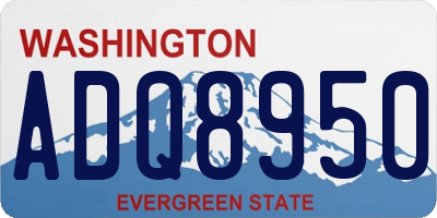 WA license plate ADQ8950