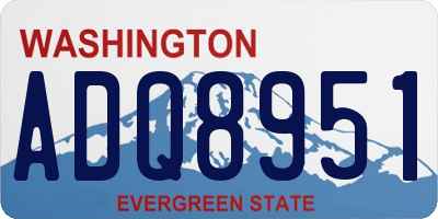 WA license plate ADQ8951