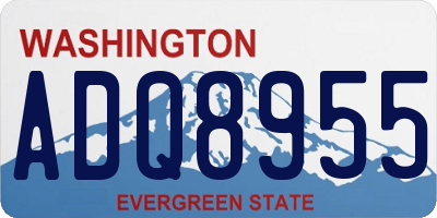 WA license plate ADQ8955