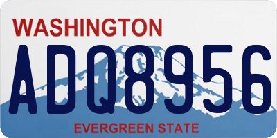 WA license plate ADQ8956