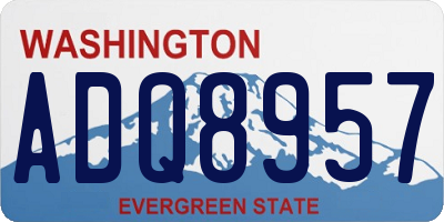 WA license plate ADQ8957