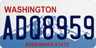 WA license plate ADQ8959