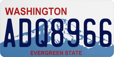 WA license plate ADQ8966