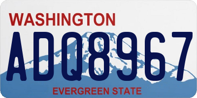 WA license plate ADQ8967
