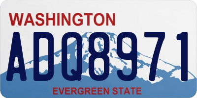 WA license plate ADQ8971