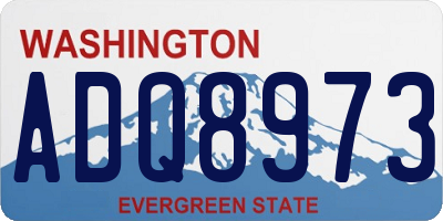 WA license plate ADQ8973