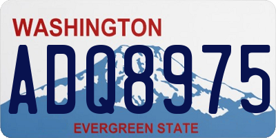 WA license plate ADQ8975