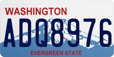 WA license plate ADQ8976