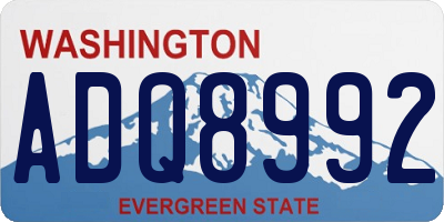 WA license plate ADQ8992