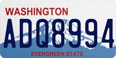WA license plate ADQ8994