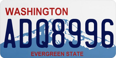 WA license plate ADQ8996
