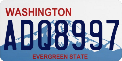 WA license plate ADQ8997