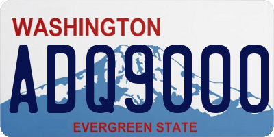 WA license plate ADQ9000