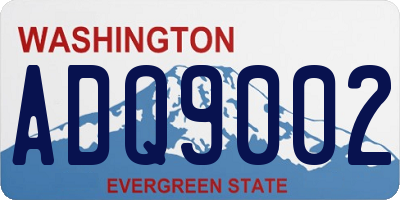 WA license plate ADQ9002