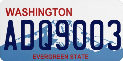 WA license plate ADQ9003