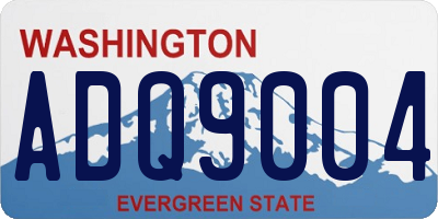 WA license plate ADQ9004