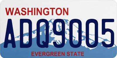 WA license plate ADQ9005