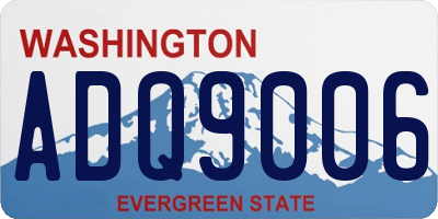 WA license plate ADQ9006