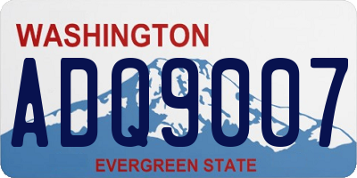 WA license plate ADQ9007