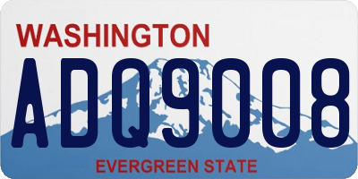 WA license plate ADQ9008