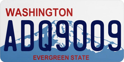 WA license plate ADQ9009