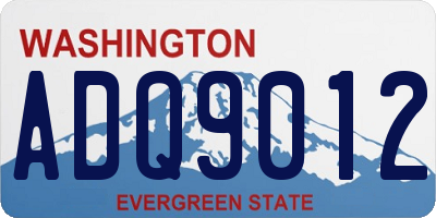 WA license plate ADQ9012
