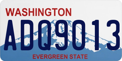 WA license plate ADQ9013