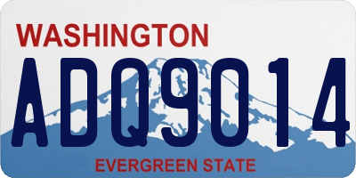 WA license plate ADQ9014