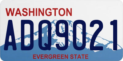 WA license plate ADQ9021