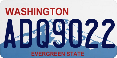 WA license plate ADQ9022