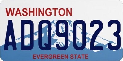 WA license plate ADQ9023
