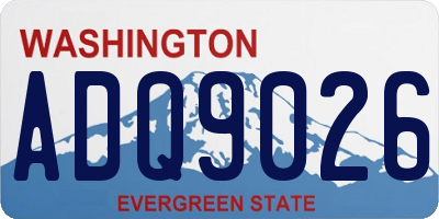 WA license plate ADQ9026
