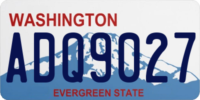 WA license plate ADQ9027