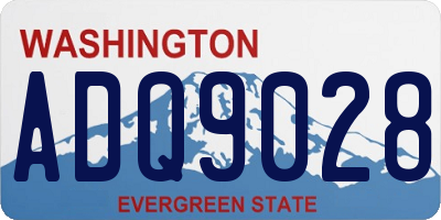 WA license plate ADQ9028