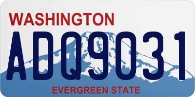 WA license plate ADQ9031