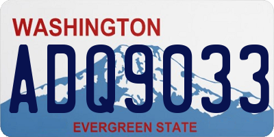 WA license plate ADQ9033