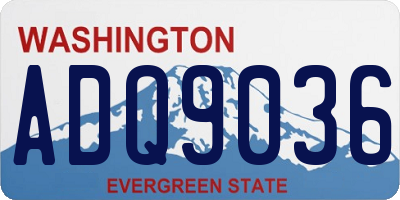 WA license plate ADQ9036
