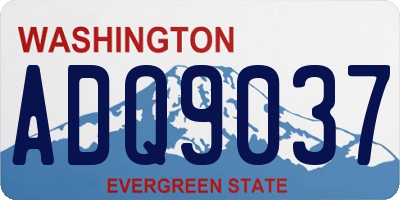 WA license plate ADQ9037