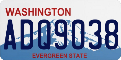 WA license plate ADQ9038