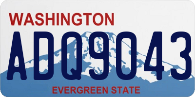 WA license plate ADQ9043