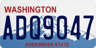 WA license plate ADQ9047
