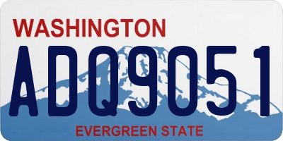 WA license plate ADQ9051