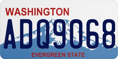 WA license plate ADQ9068