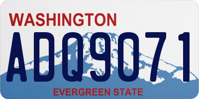 WA license plate ADQ9071